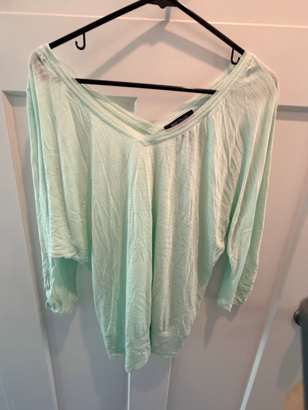 White House Black Market Mint Dolman Sleeve Top S Soft Lightweight Casual